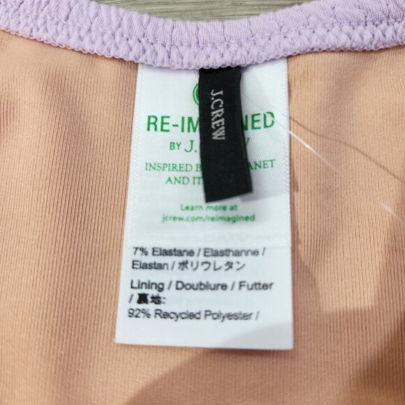 J. Crew Lilac Textured Curved Waist Cheeky Bikini Bottom New With Tags Womens S - Picture 8 of 16